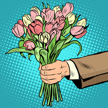 Bouquet Tulips Flowers Gift