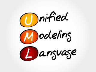 Poster - uml - unified modeling language, acronym business concept
