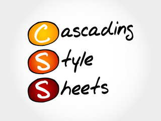 Poster - css - cascading style sheets, acronym concept