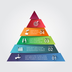 Poster - Abstract infographics number options template. 