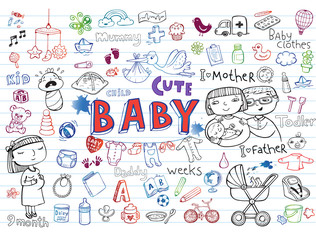 Poster - Infant Icon set 