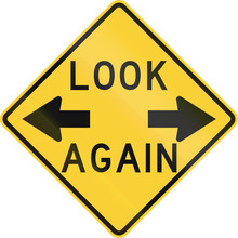Road Sign Used In The US State Of Nebraska - Look Again