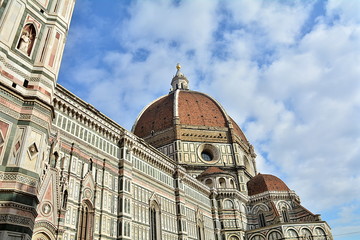 The most famous church in Florence, the cathedral of Brunelleschi; Italy.