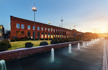 Shopping Mall in Lodz on the sunset