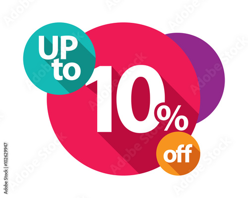 up to 10% discount logo colorful circles - Buy this stock vector and explore similar vectors at Adobe Stock | Adobe Stock