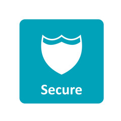 Poster - Secure shield icon for web