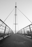 Fototapeta Mosty linowy / wiszący - Steel bridge at Riverside Middlesbrough, United Kingdom - Back a
