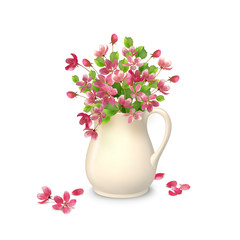 Wall Mural - Spring Flowers in Jug