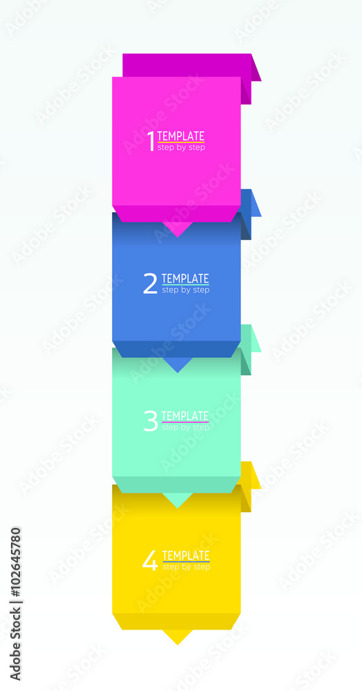Four step chart, template, scheme, tab. Infographic step by step ...
