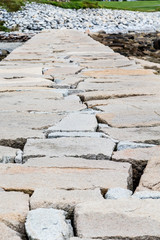 Canvas Print - Flat Stones on Walkway in Maine