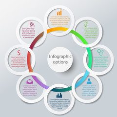 Wall Mural - Abstract infographic circles