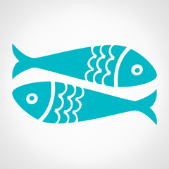 Poster - Fish symbol. Vector illustration.