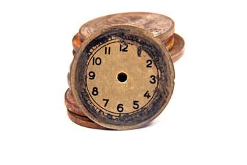 old rusty clock face