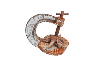 Vintage mechanical hand vise clamp