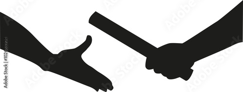 Cuadros en Lienzo Relay hands passing the baton