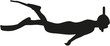 Snorkeler silhouette