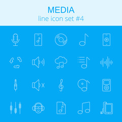 Sticker - Media icon set.