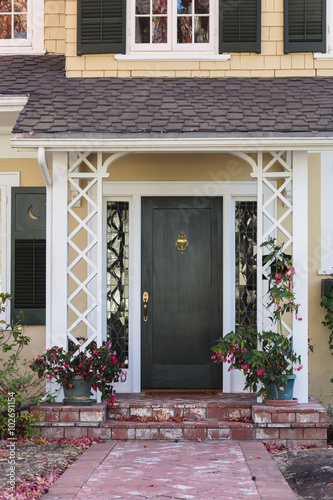 Green Narrow Front Door With White Trim This Stock Photo And Green Narrow Front Door With White Trim