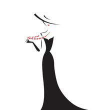 Woman Silhouette Retro 1920 Free Stock Photo - Public Domain Pictures