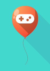 Wall Mural - Long shadow balloon with a game pad