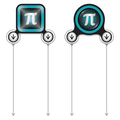 Poster - Two abstract frames for your text and pi symbol