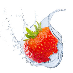 Water Splash With Strawberry