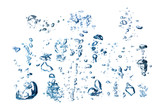 Fototapeta Łazienka - collection of of underwater bubbles