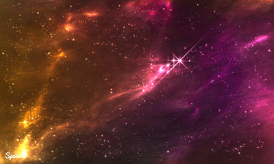 Wall Mural - colorful starry outer space background. vector illustration for party flyers, posters, print or othe
