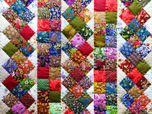Background Of Colorful Patchwork Fabrics