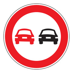 Sticker - no overtaking