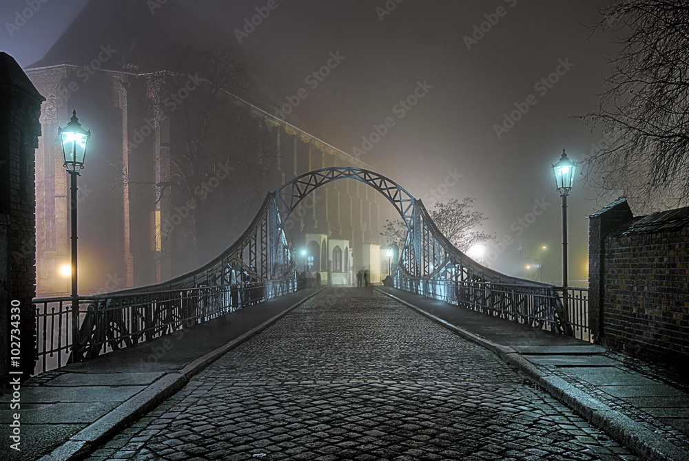 Obraz na płótnie Most Tumski we Wrocławiu w salonie
