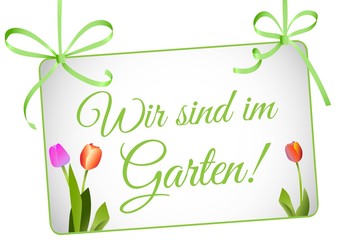 Sticker - Wir sind im Garten