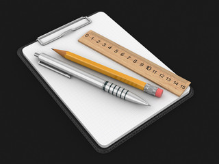 Poster - Clipboard. Image with clipping path