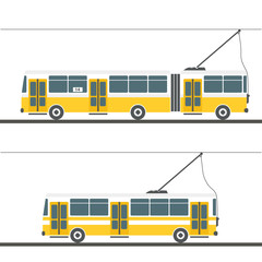 Poster - Vector city trolleybus collection isolated on white