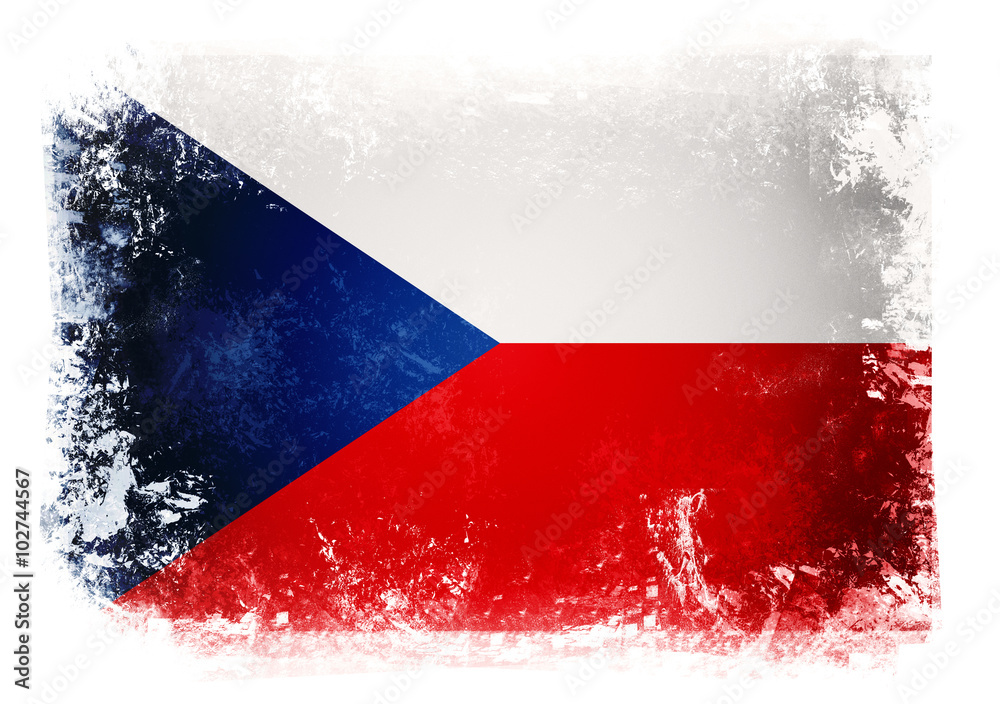 Flaga Czech - obrazy, fototapety, plakaty 