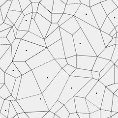 Poster - Geometric simple black and white minimalistic pattern, rectangles or stained-glass window. Can be used as wallpaper, background or texture.