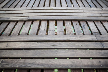 Old wooden bridge floor