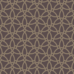  Seamless vector golden ornament in arabian style. Pattern for wallpapers and backgrounds