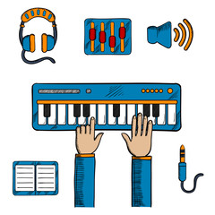 Poster - Musical and sound recording icons