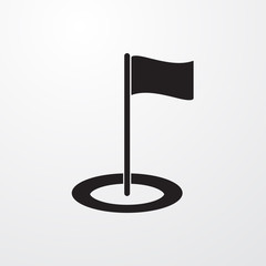 Poster - Flag marker icon for web and mobile.