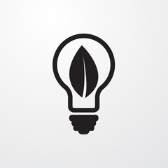 Poster - Ecology bulb icon for web and mobile