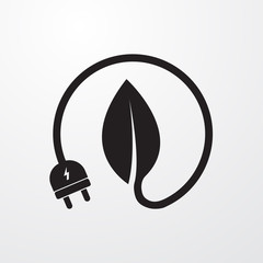 Canvas Print - Energy saving icon for web and mobile