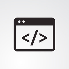 Fototapete - Coding icon