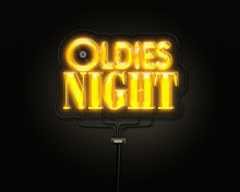 Oldies Night - LP - Leuchtschrift Gitter Kabel