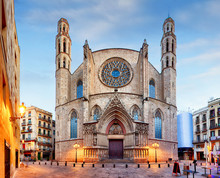 Santa Maria Del Mar Church In Barcelona
