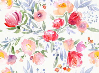 watercolor floral pattern