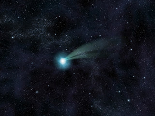 Wall Mural - comet against the stars