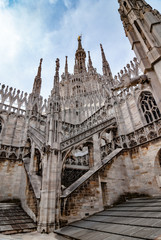 At the roof of Milan Cathedral