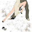 © Svetlana Ivanova - Couple dancing tango. Illustration of man's and female legs.