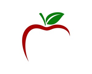 apple fruit swoosh logo 2
